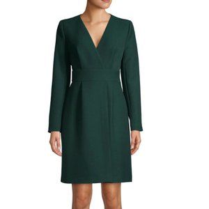 Donna Karan Size 2 Emerlad Green Long Sleeve Dress